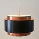 Fog & Mørup Saturn pendant lamp by Jo Hammerborg in copper & black, Danish design