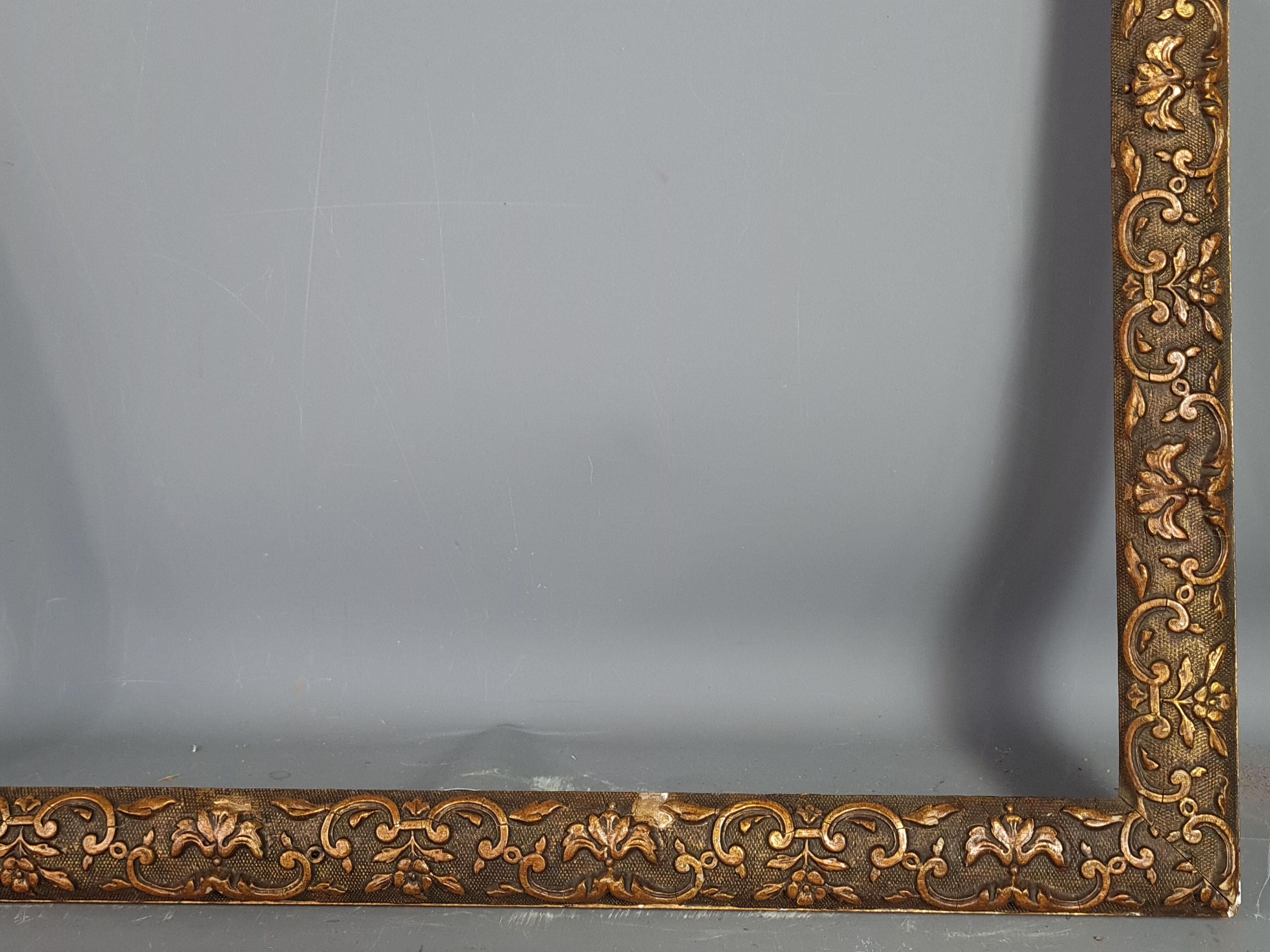 Old frame gilded stucco wood 47x38 foliage 42x32.9 cm Louis XIV SB style