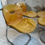 4 chairs Rinaldi "Sabrina" yellow leather