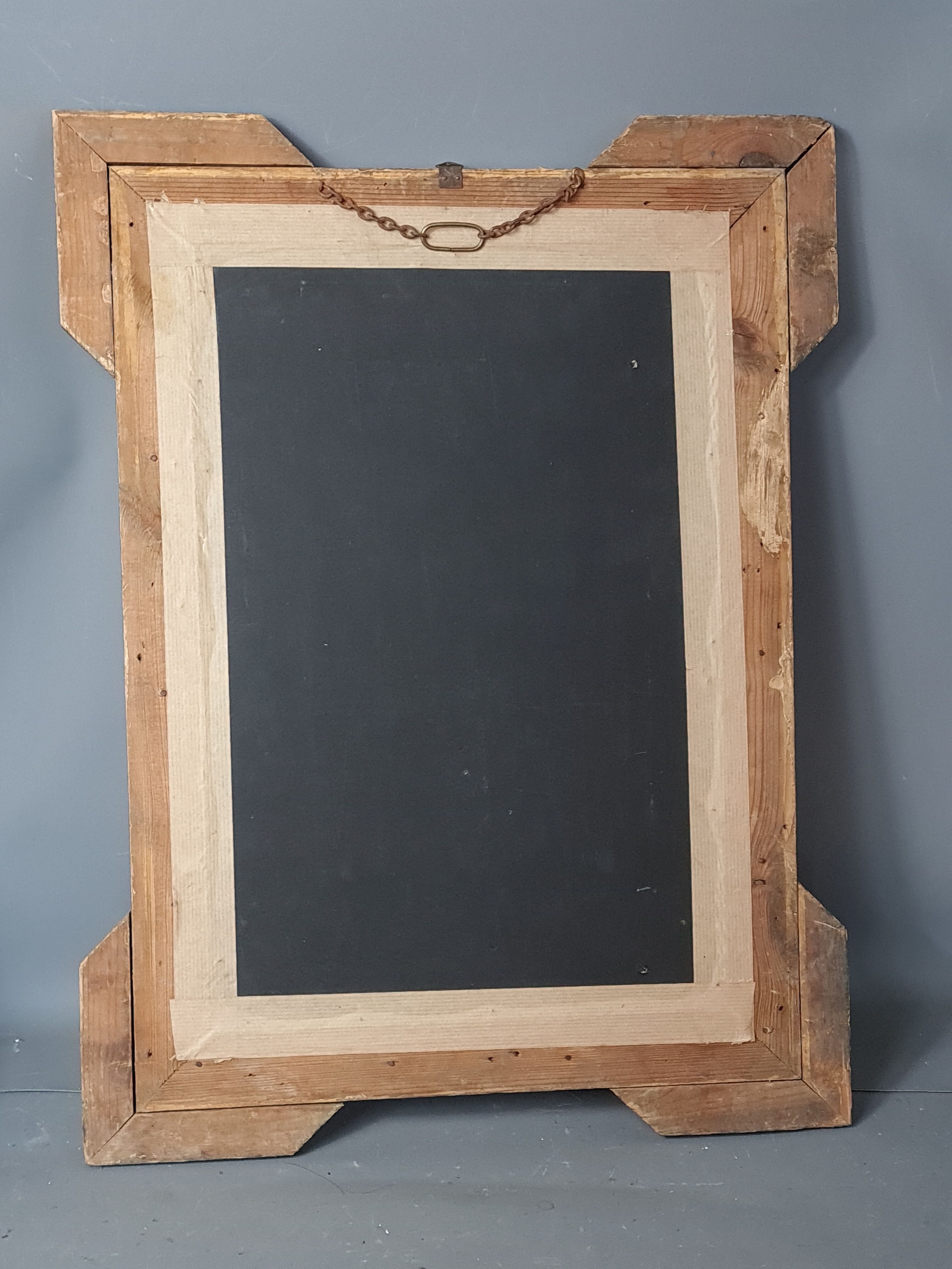 Old mirror frame wood and gilded stucco around 1900 61x46 cm sb