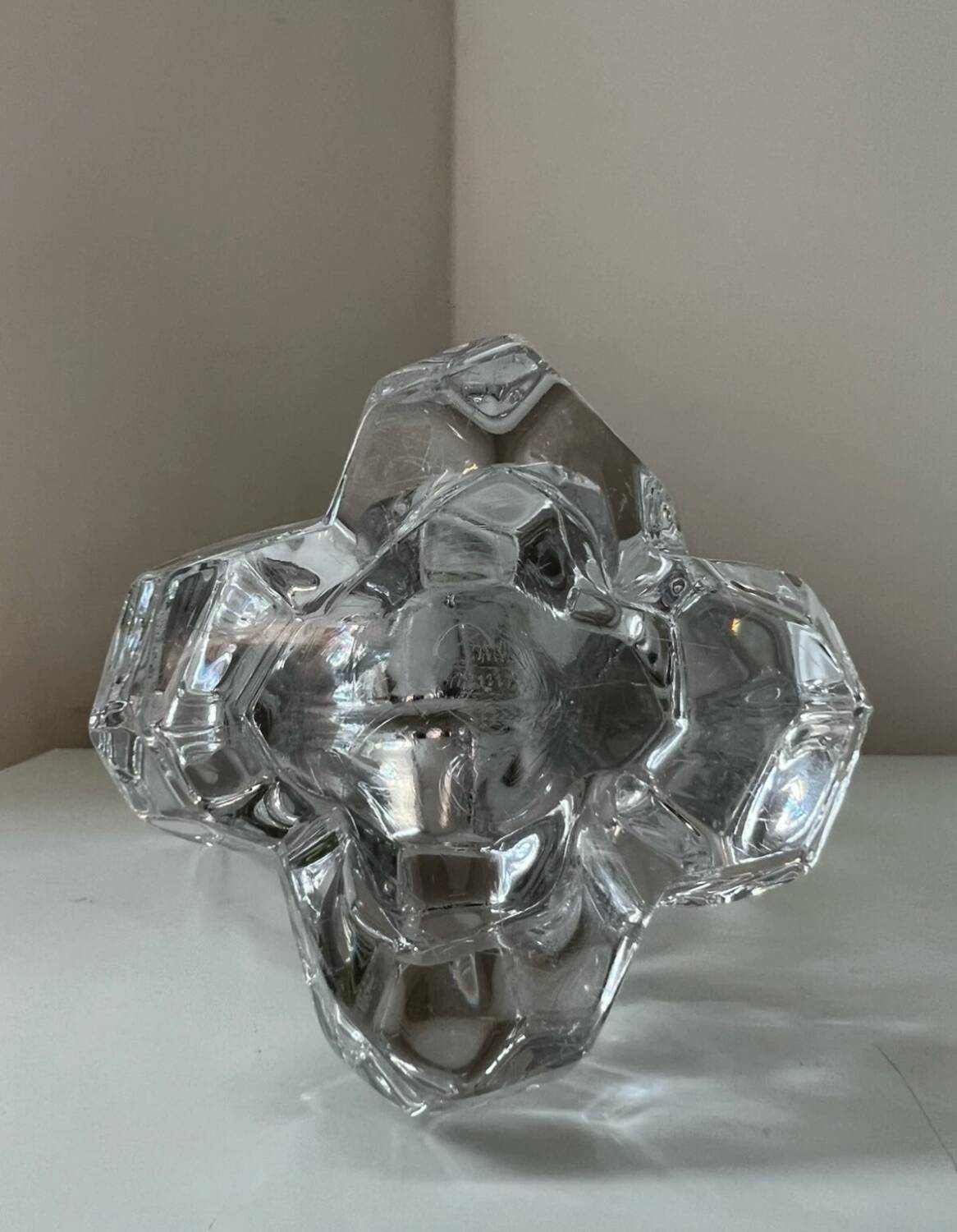 Vannes le Chatel crystal candle holder 1960