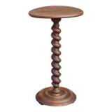 Turned wooden end table