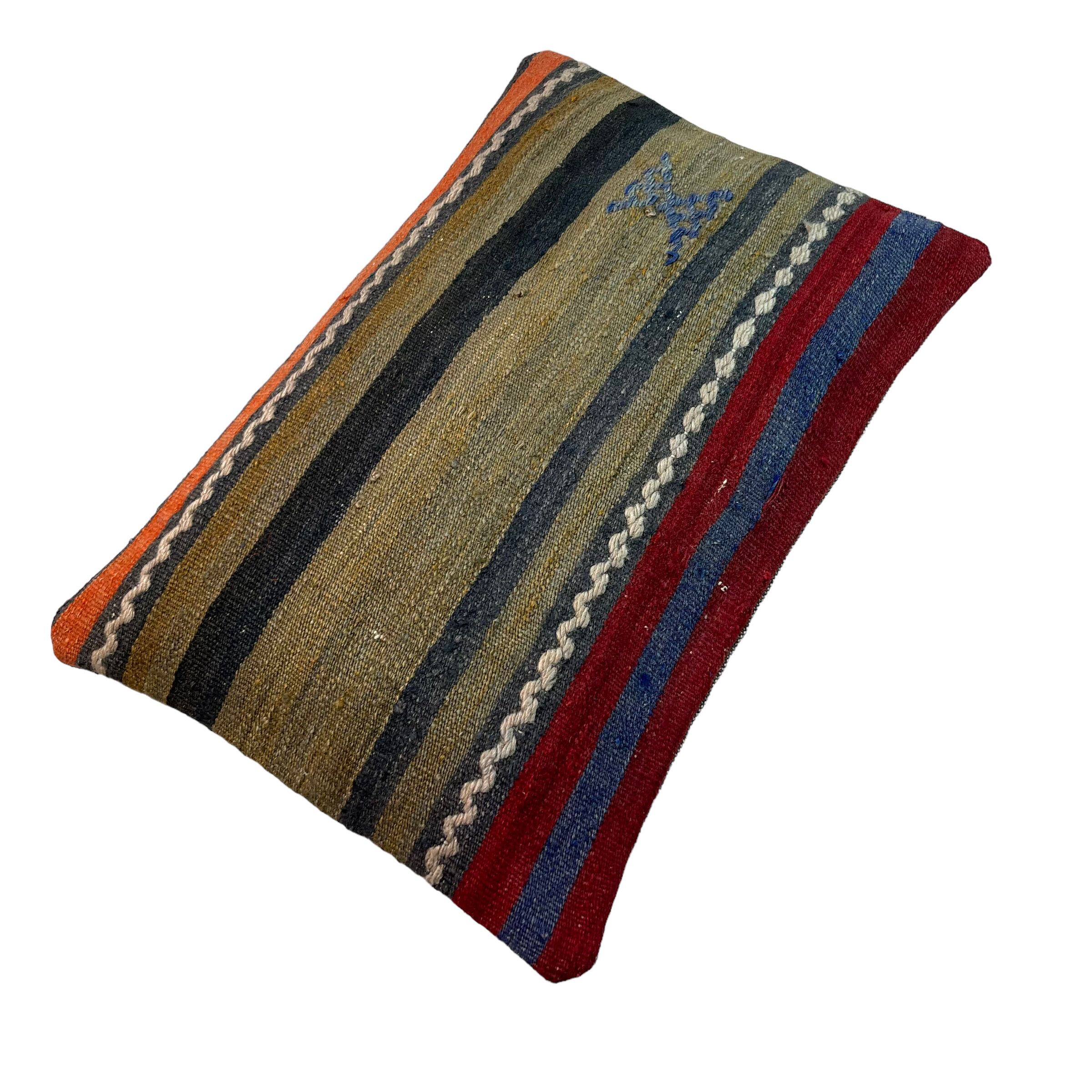 Vintage turkish kilim cushion cover, 30 x 50 cm