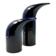 Space age set of 2 blue ceramic vase, Italy ca. 1970
