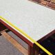 Art Deco dining table in oak with a pearlescent laminate top, 145x60 cm.