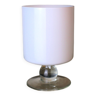 White Murano Vase, Italy 1970s