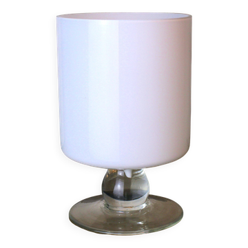 White Murano Vase, Italy 1970s