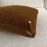 Ribbed velvet cushion