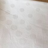 White damask tablecloth