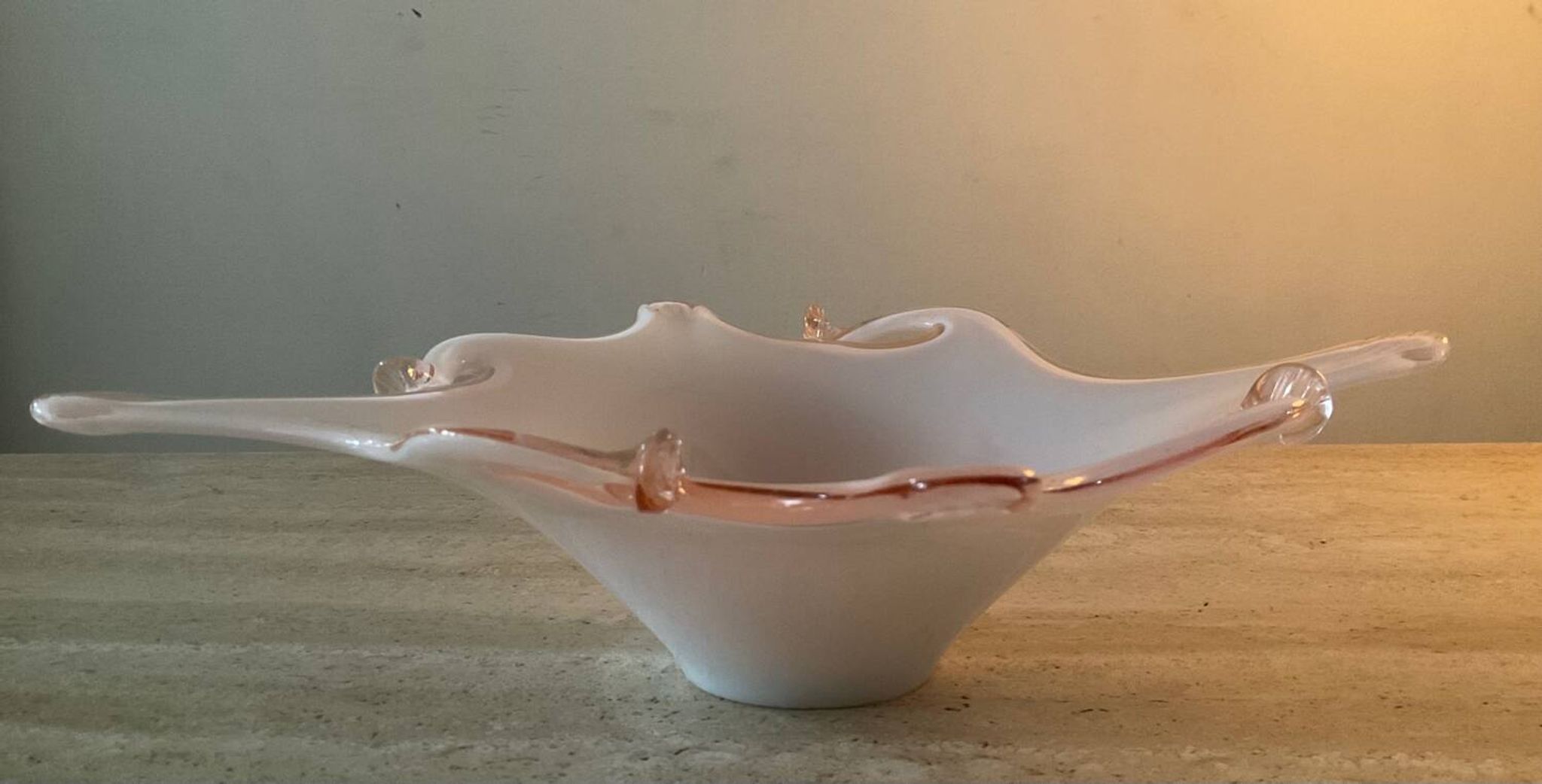 Vintage pink glass paste cup