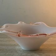 Vintage pink glass paste cup