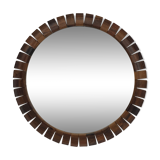 Teak rosewood Danish midcentury cube mirror, 1960s, 33 cm
