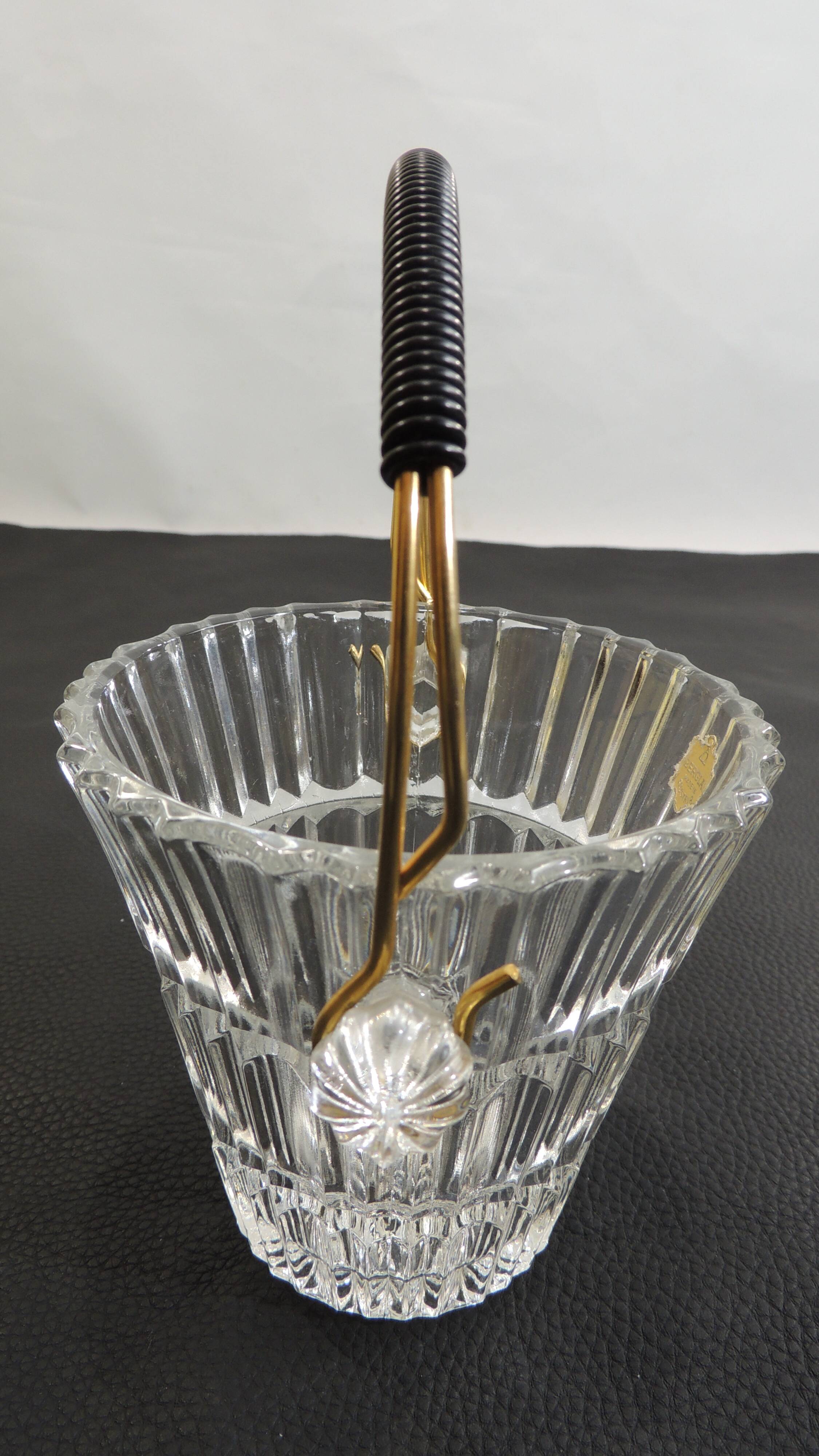 Vintage cut glass ice bucket – Berglas Austria – 1970s