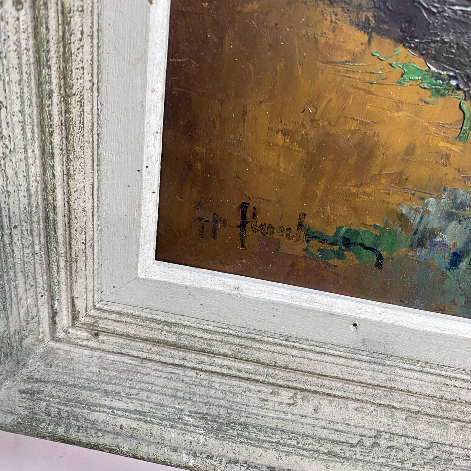 Painting early 20th century "Dahlias"