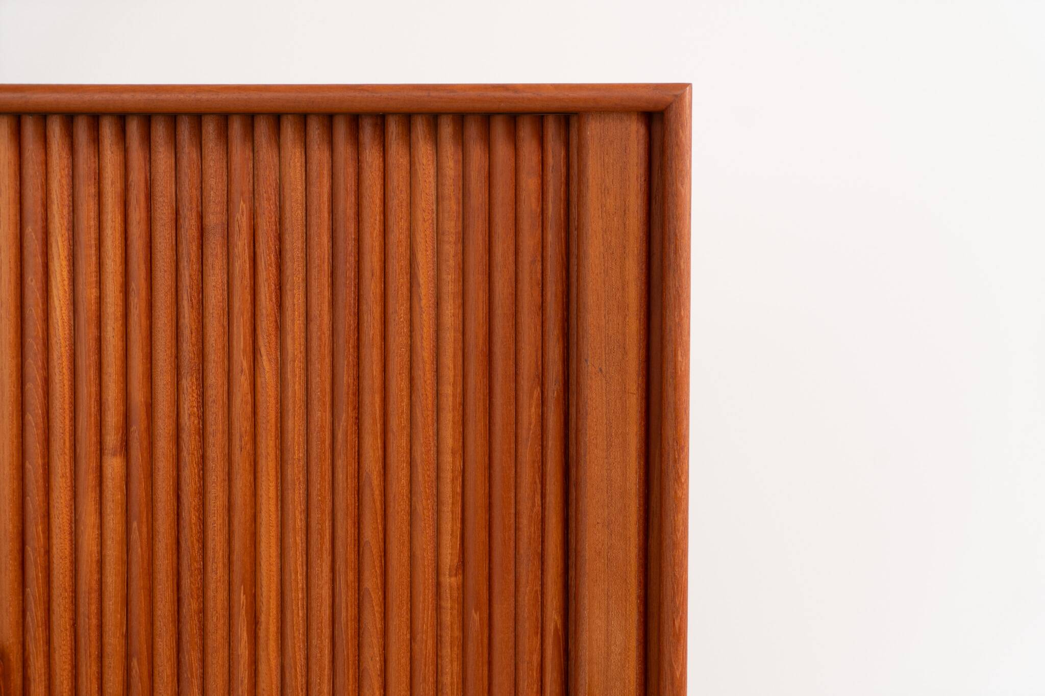 Highboard with tambour doors by Heinrich Riestenpatt
