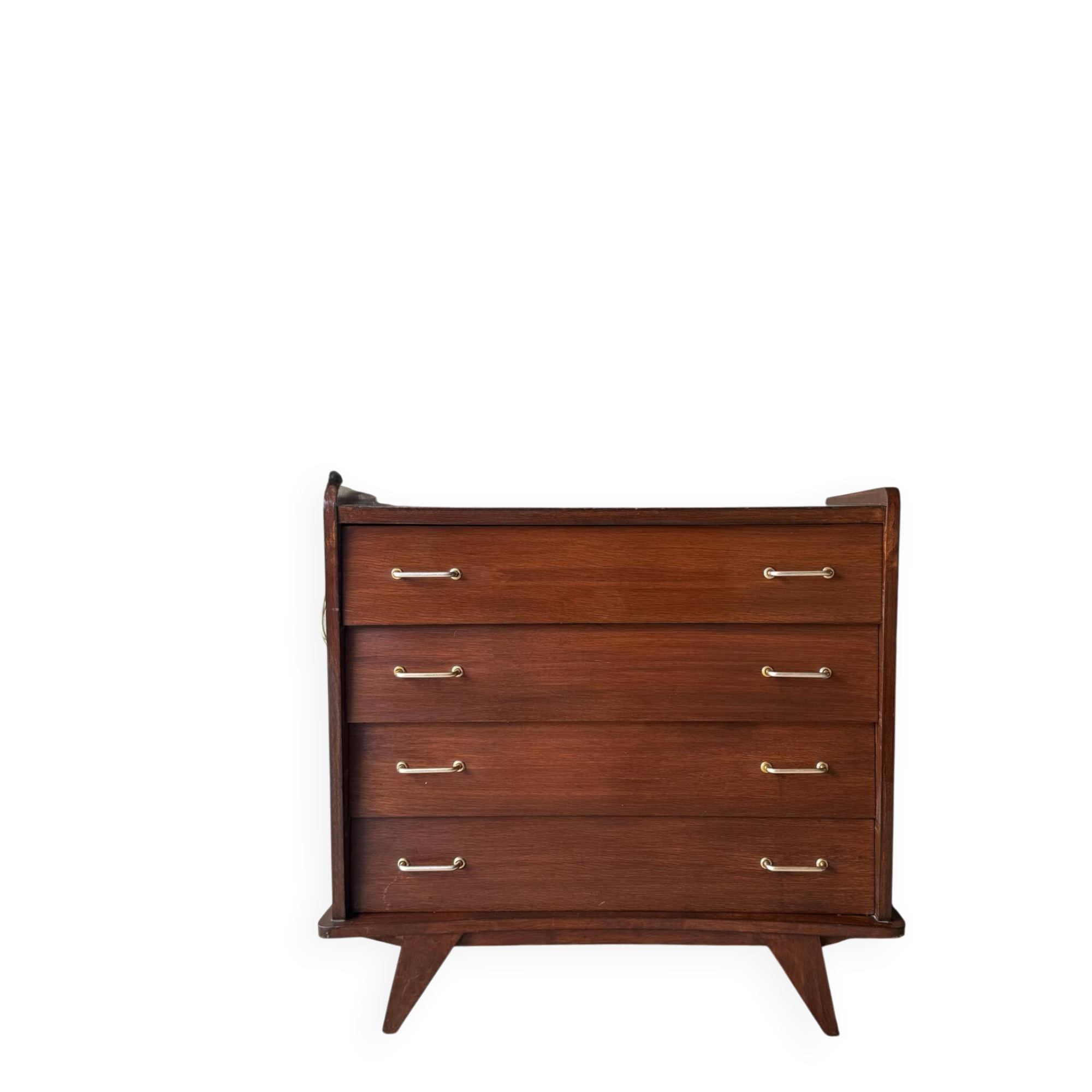 Vintage Scandinavian style mahogany chest of drawers