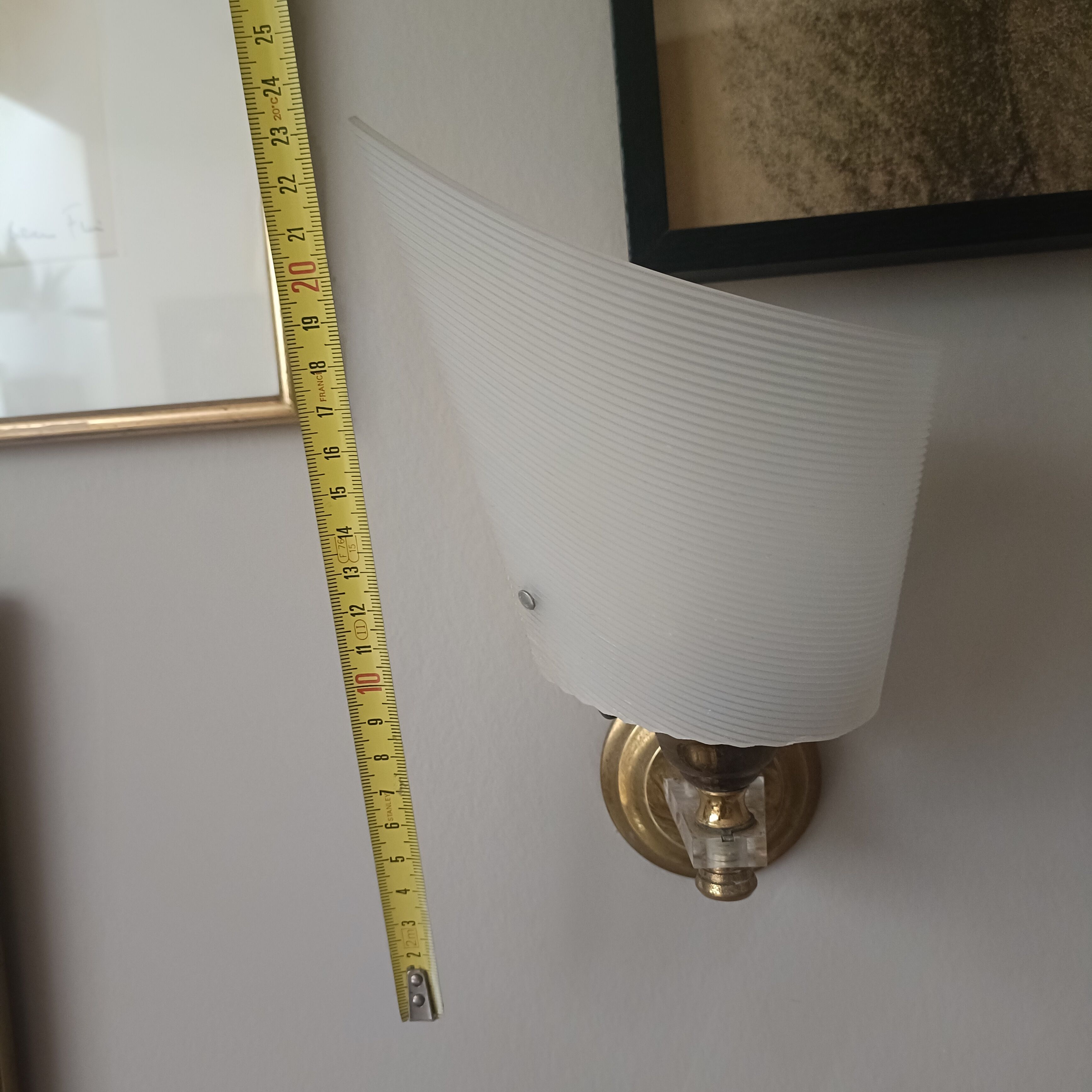 Pair of vintage scroll wall lights