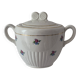 Covered sugar bowl half-porcelain Lunéville Keller and Guerin A587