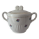 Covered sugar bowl half-porcelain Lunéville Keller and Guerin A587