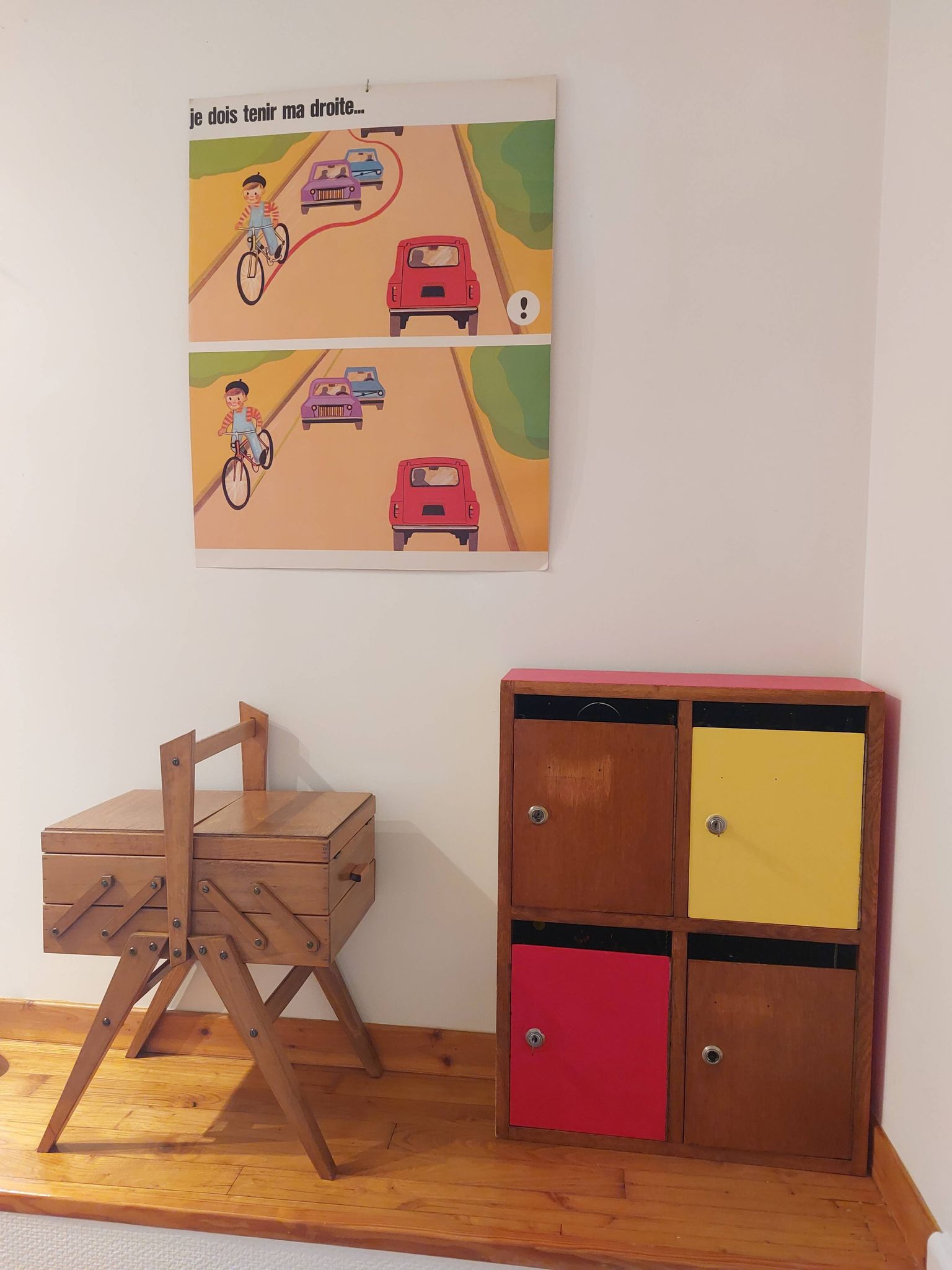 meuble de métier en bois, meuble à tiroirs