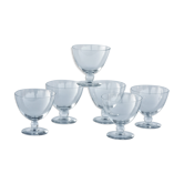 Series of 6 Art Deco crystal wine glasses from Baccarat model Gilbert