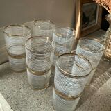 6 vintage orangeade glasses