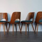 Set de 4 chaises en Noyer Oswald Haerdtl 1955