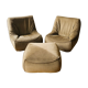 Atelier Dunlopillo vintage 2 drivers and 1 pouf