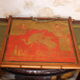 Bamboo triptych mirror, barber circa 1900