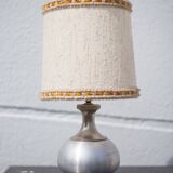 Table lamp, table lamp, bedside lamp, tin and metal lamp, lampshade lamp, 60's