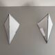 Pair of opal glass wall lights with an aluminium body, 1980s, Germany
