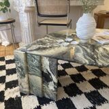 Table marbre forme goutte Roche Bobois vintage