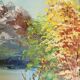 Mountain landscape signed Oil on canvas