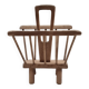 Brutalist art-popular magazine holder in solid wood