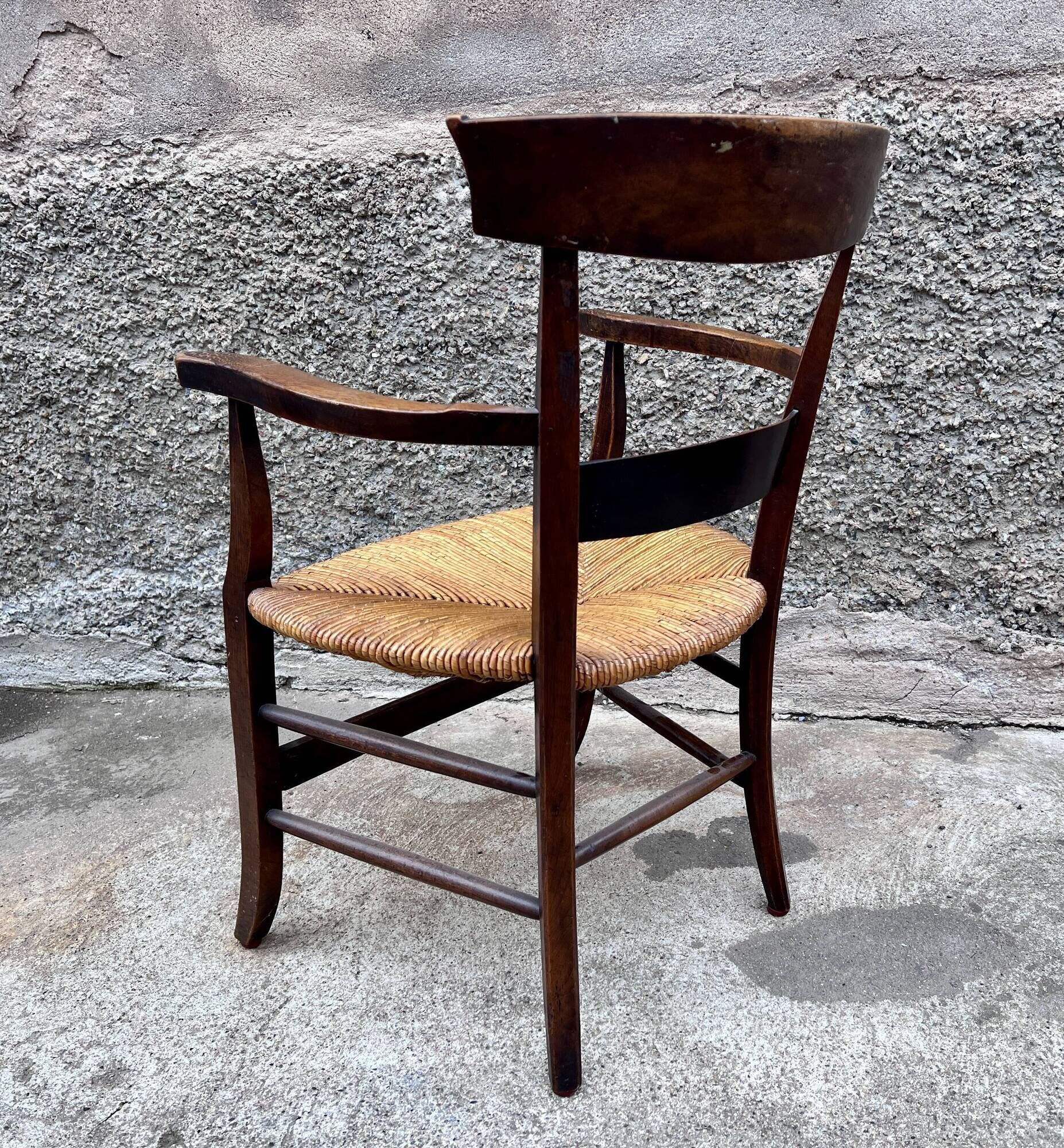 Rustic mulched armchair in oak 1940