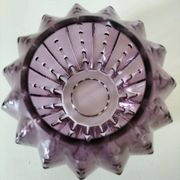 Vase cactus en verre couleur améthyste vintage