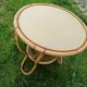 Round rattan coffee table