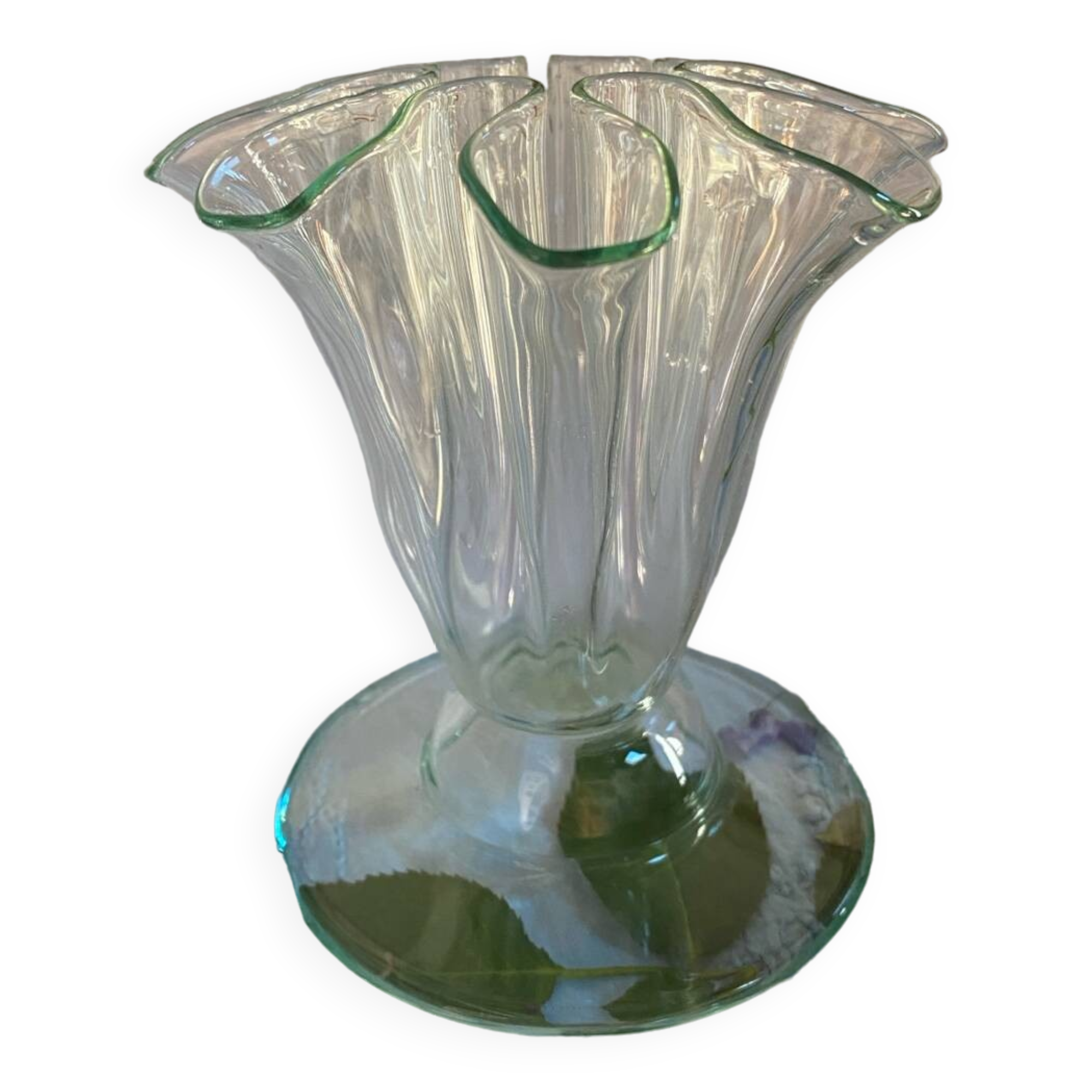 Original old glass vase