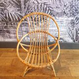 Children's rattan basket chair