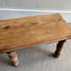 Small bench / wooden stool (bobbin decor) I