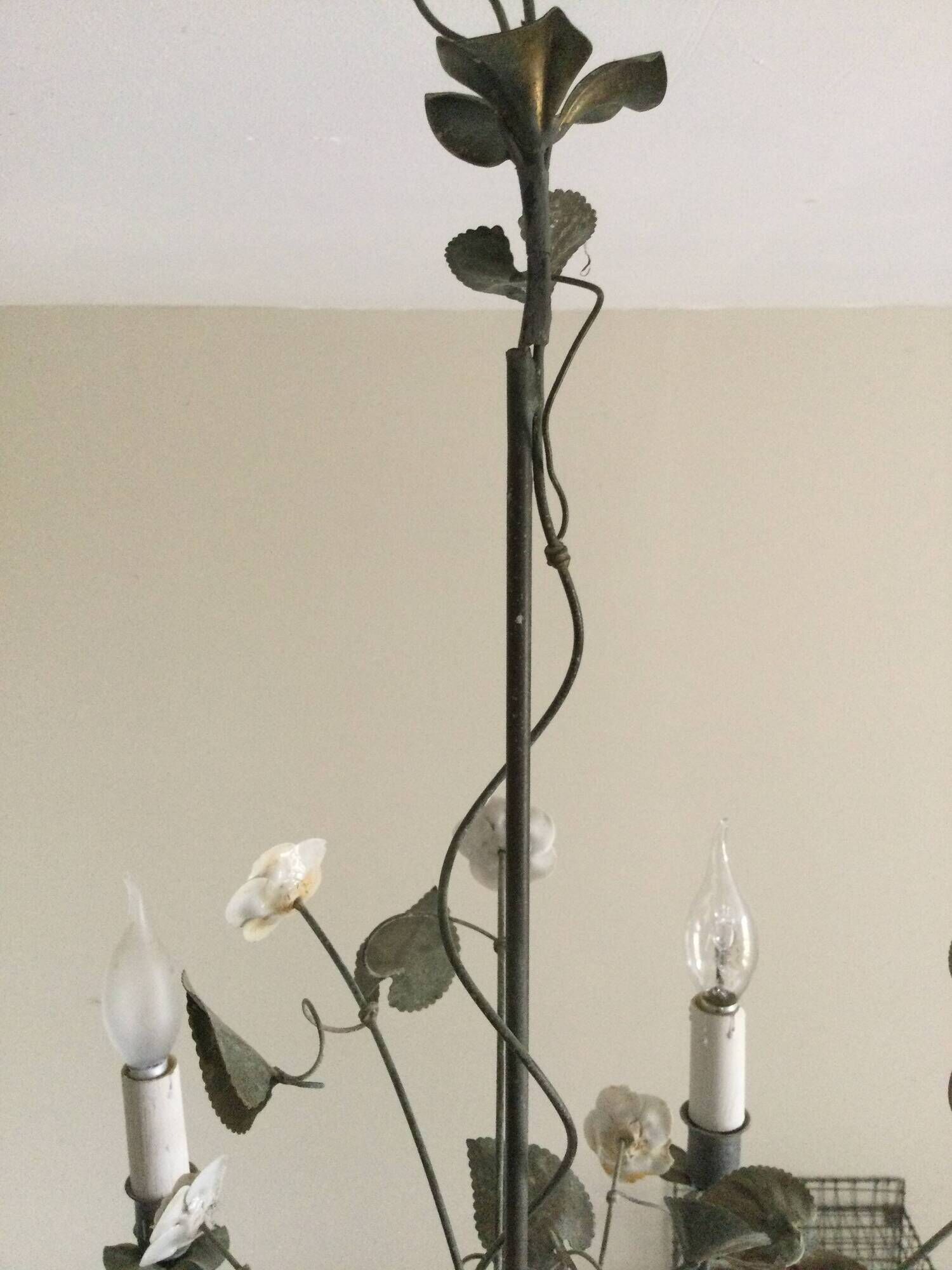 Antique metal chandelier