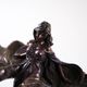 Brass female figurine in Art Deco style with floral motifs, European decorative art