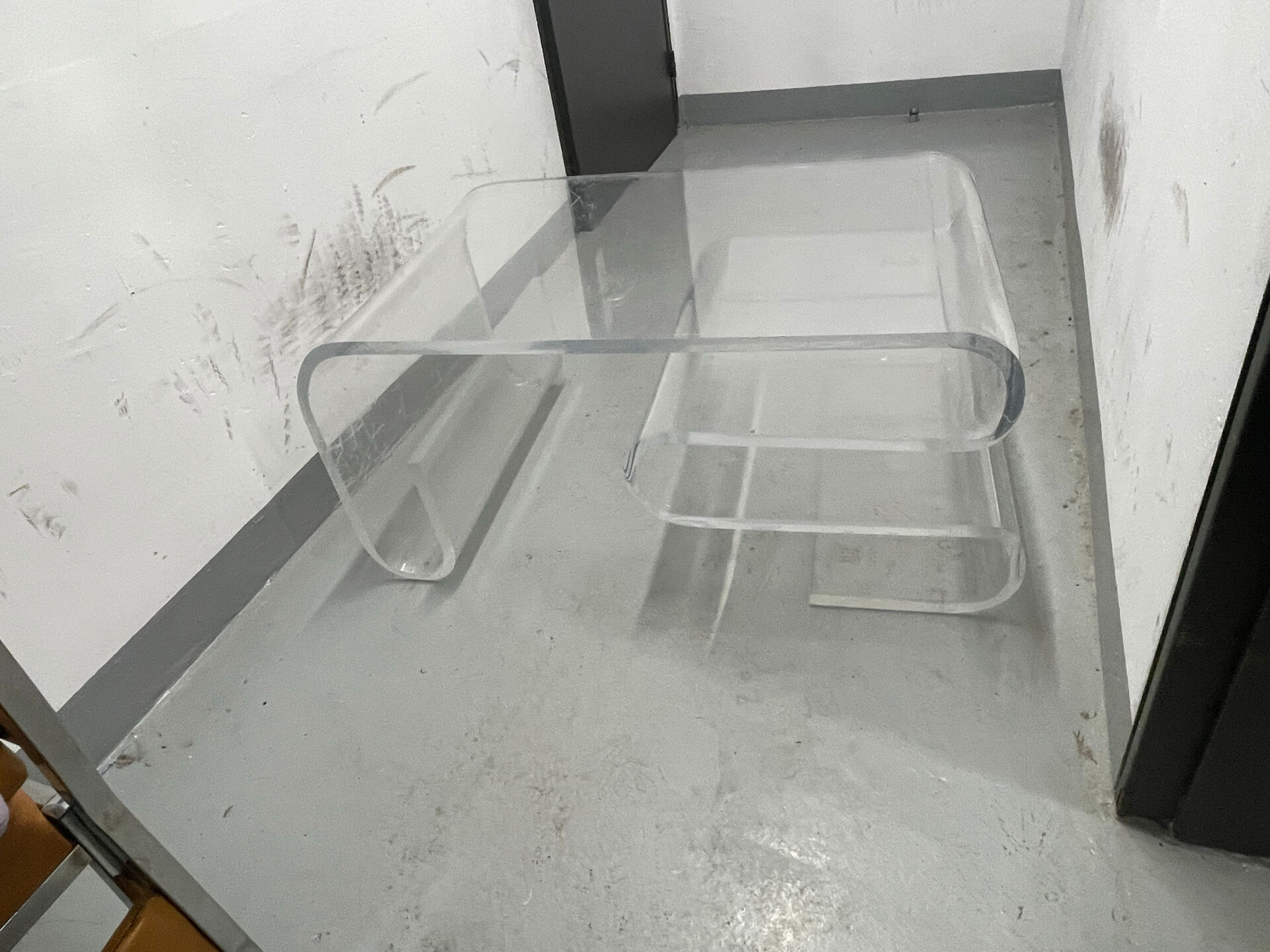 Vintage plexiglass coffee table