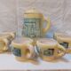 Vintage sangria service in handmade ceramic – 1970s – signed
