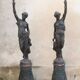 pair of cast iron torchères from the 19th century, foundry L. Gasne in Tusey