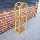 Ancienne colonne 3 étagères en bambou et osier