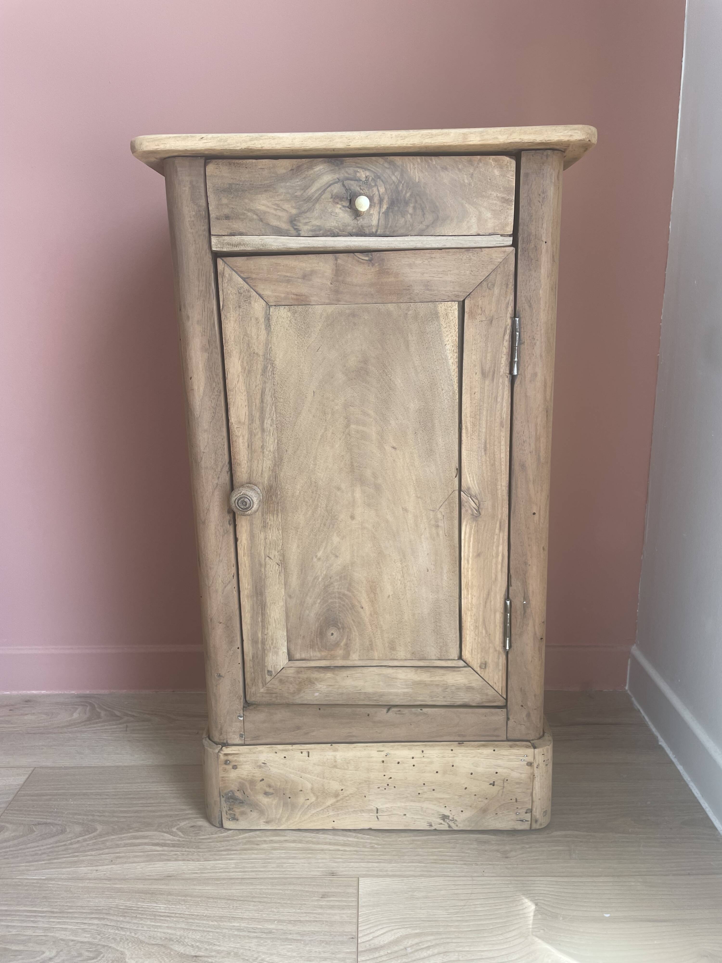 Bedside table / side table old solid wood (oak)