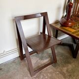 Dark wood folding chair