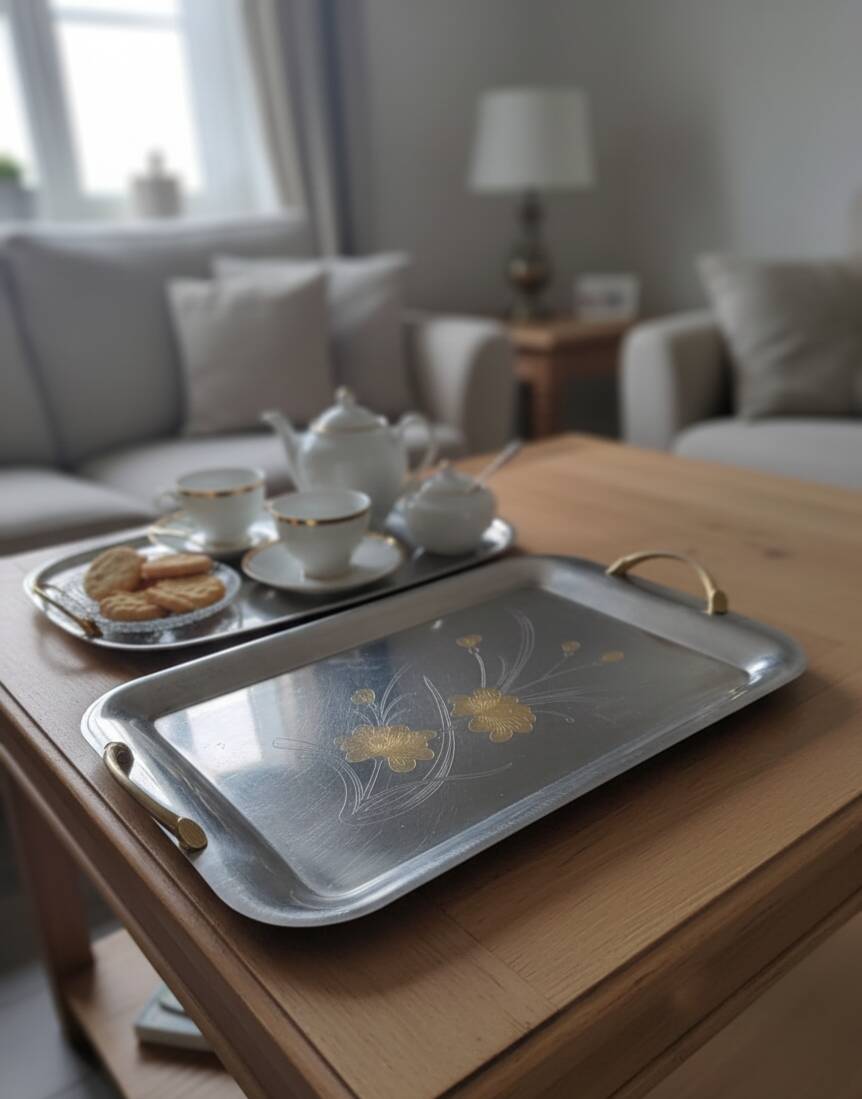 Large Vintage Retro Decorative Serving Tray #PLMR