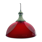 Red ceiling lamp from Italy, 1960s